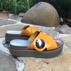 Zara yellow platform slides